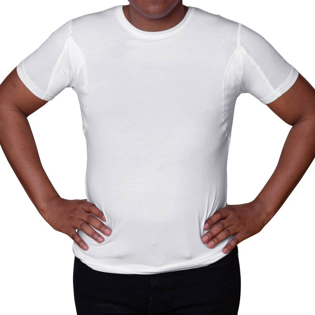 Men's Back Moisture-Wicking Clothing for Back Sweating (Crew Neck)
